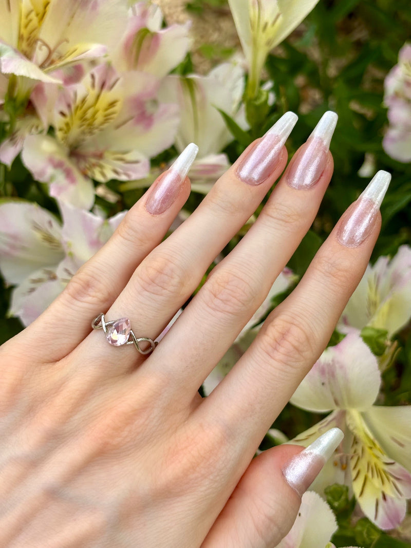 bague bal des cygnes rose