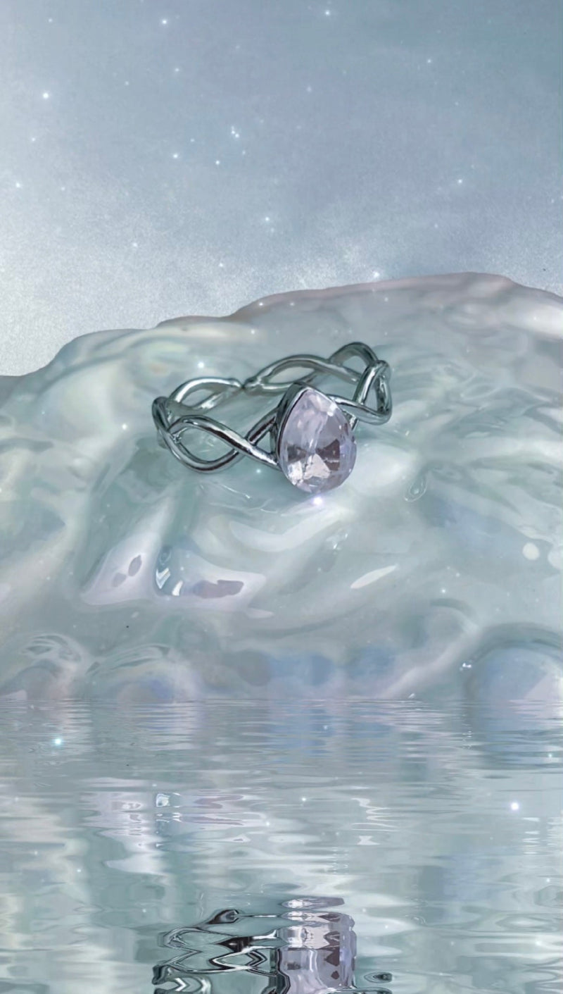 bague diadème cygne détail